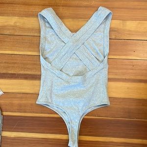 Gray The Line By K suki bodysuit size S